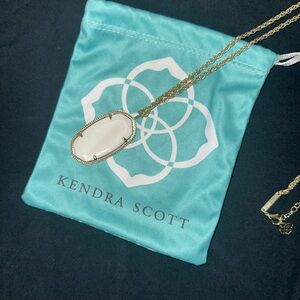 Kendra Scott Danielle Gold Necklace with White Pendant